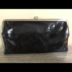 Hobo Original Leather Clutch Black 8.5”W x 5”T